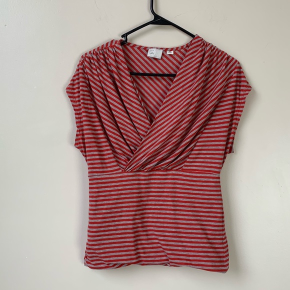 Anthropologie Postmark Drape & Twist Top Medium - Picture 6 of 8